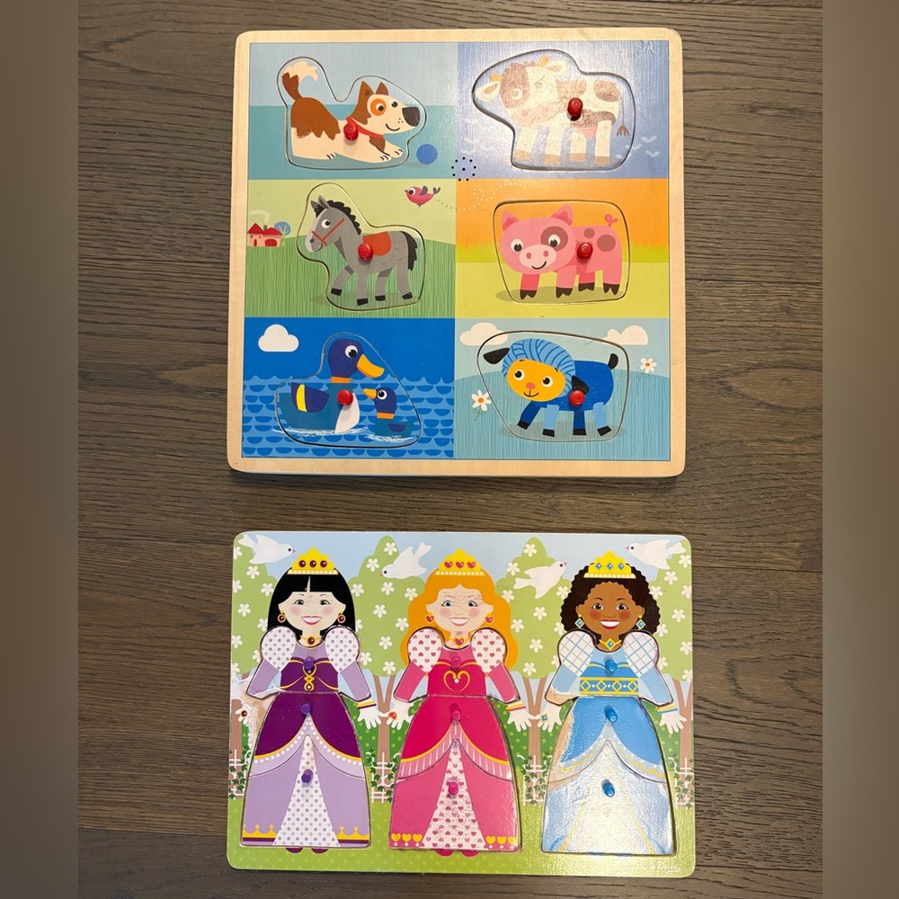 Kids wooden puzzles excellent condition